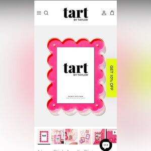 Tart by Taylor Neon Pink Acrylic Picture Frame